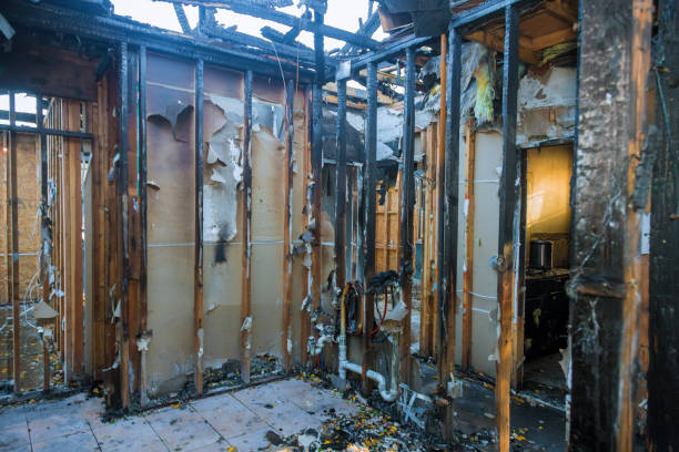 Professional Fire Damage Restoration technician working in Seaside, CA